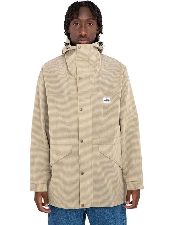 Trekka Hooded Parka Jacket in Beige