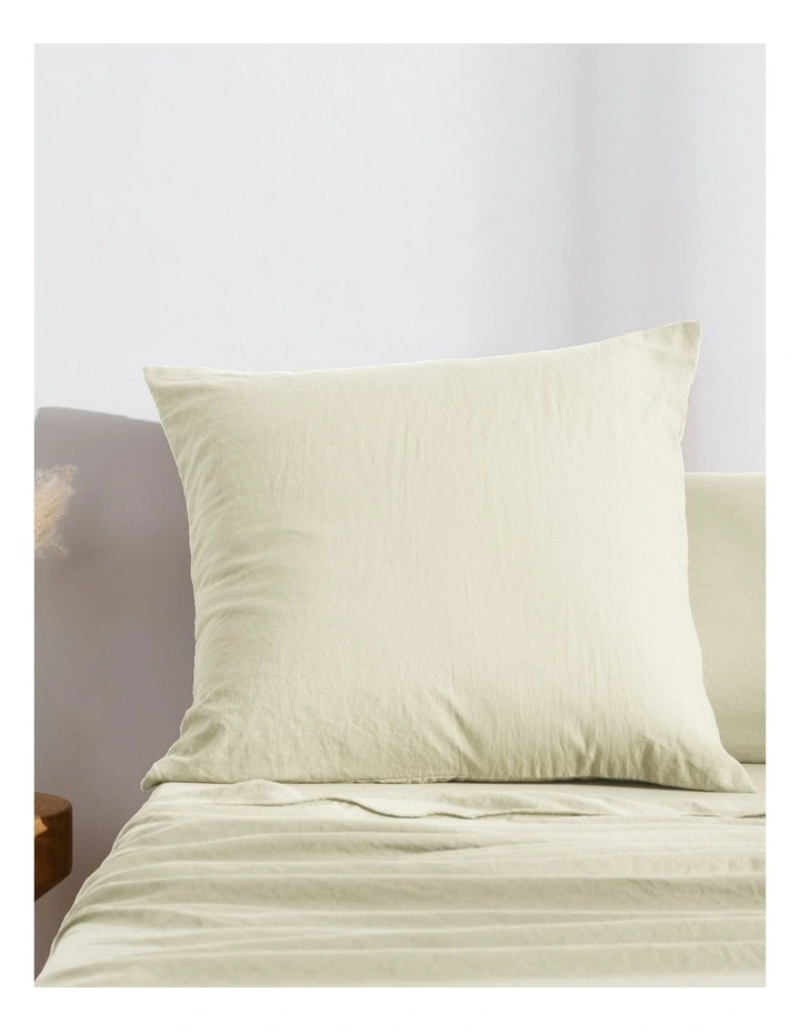 Superfine Washed Microfibre European Pillowcase in Natural
