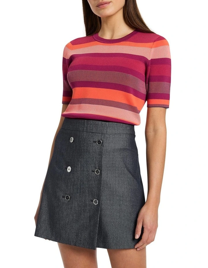 Perfectly Line Knit Jumper in Malibu Stripe