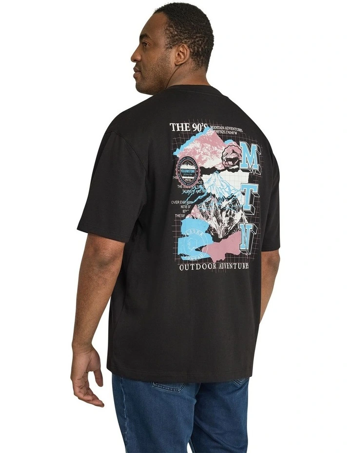 Collage Relaxed Fit Tee in Black