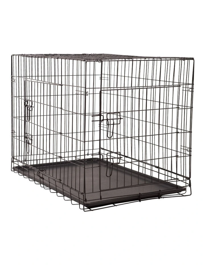 Foldable Metal Pet Crate 36inch in Black