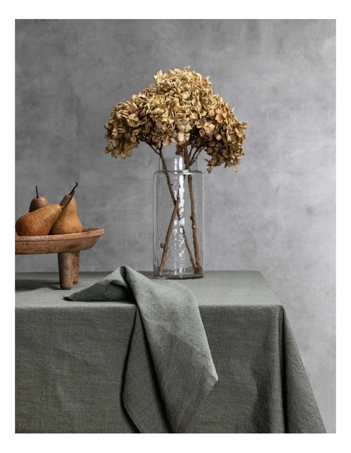 Lina Tablecloth 300cm in Moss