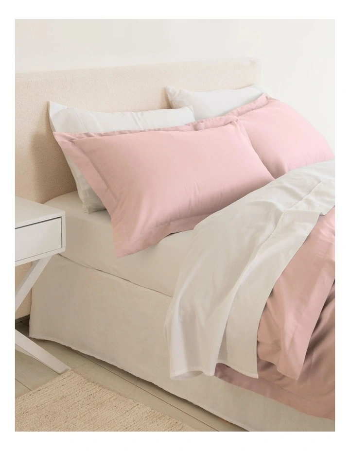 Balmain 1000TC Bamboo Cotton Quilt Cover Set in Blush