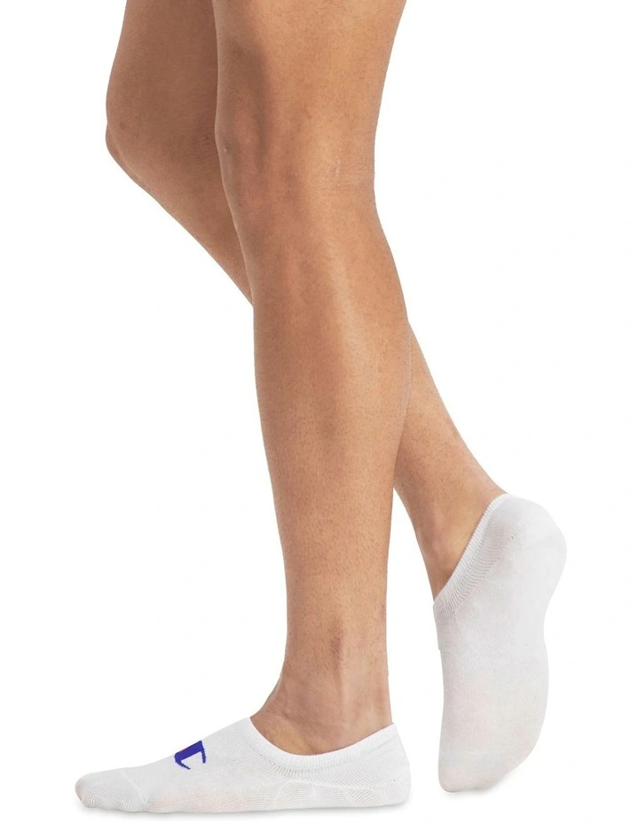 C Logo Sneaker Socks 3 Pack in White