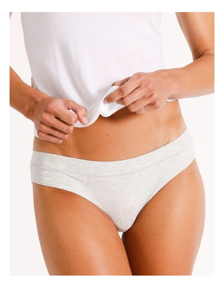 2 Pack Organic Cotton Bikini in Grey