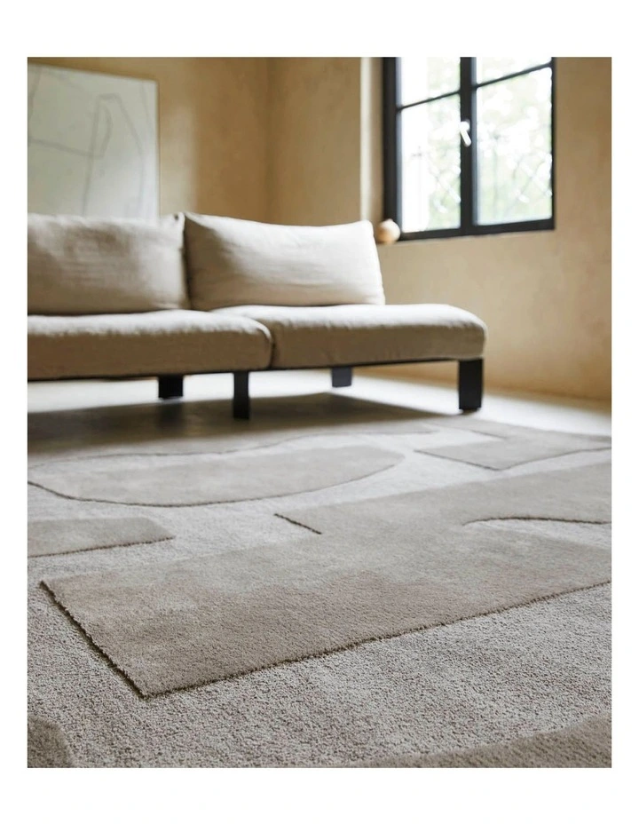 Twinset Mural Rug 121104 in Cement