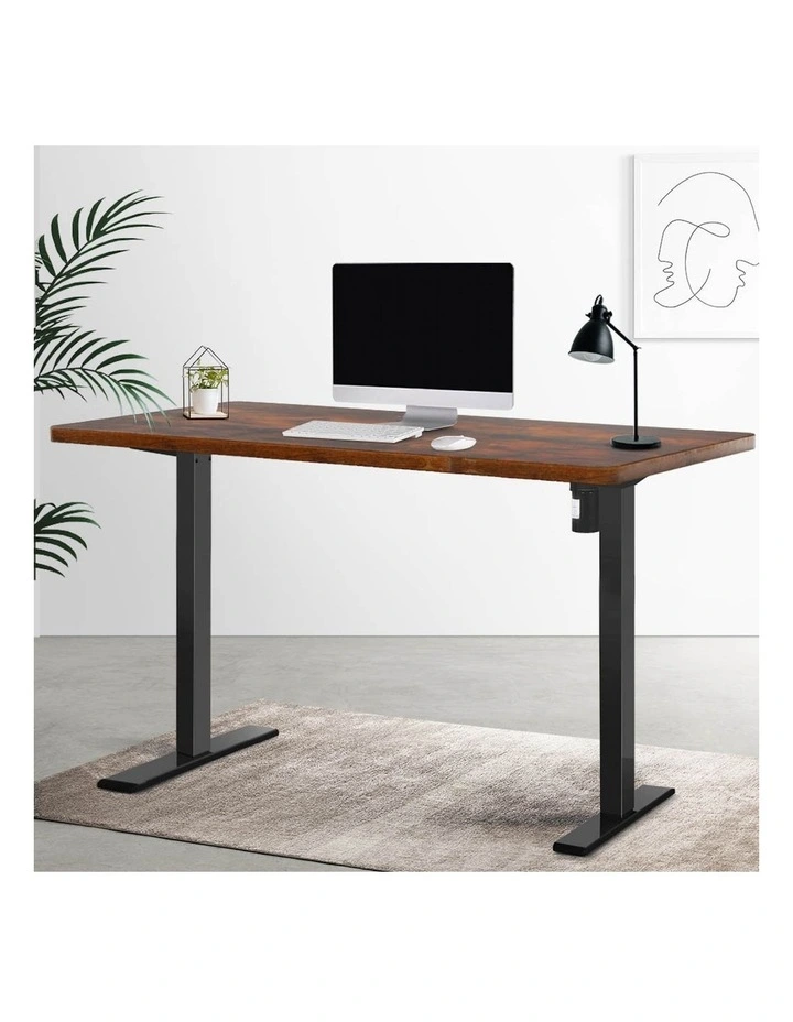 Electric Standing Desk in Brown/Black