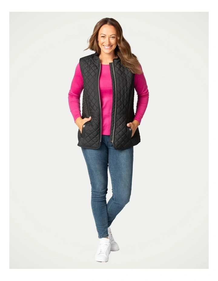 Jackson Quilted Vest in Black