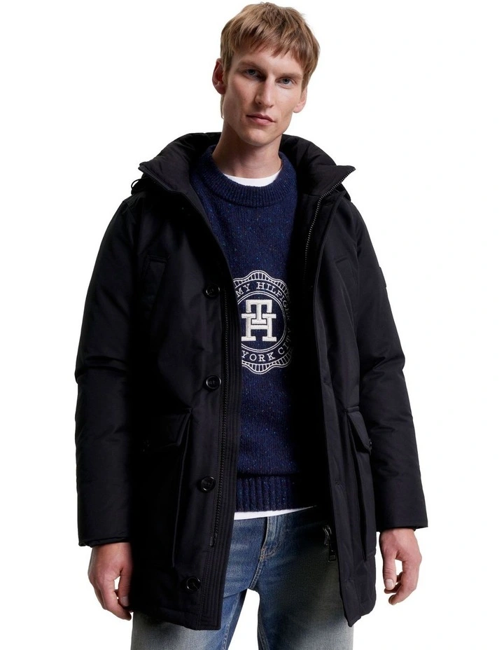 Rockie Non Fur Down Parka in Black