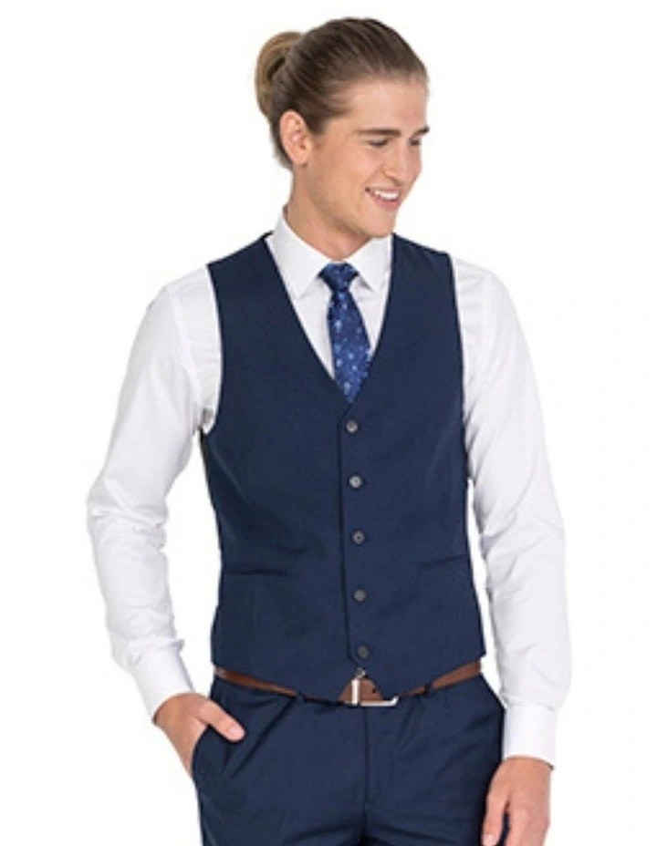 Tailored Fit Lounge Vest in Navy