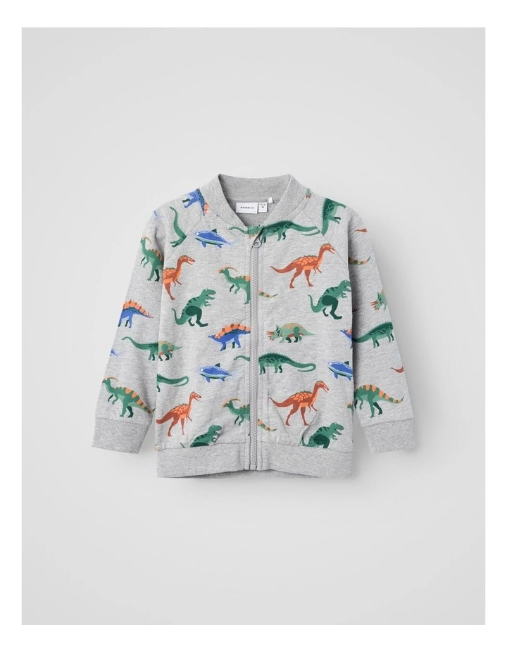 Nesve Printed Jacket in Grey Melange