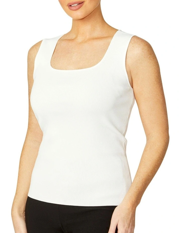 Milano Knit Tank Top in Ivory