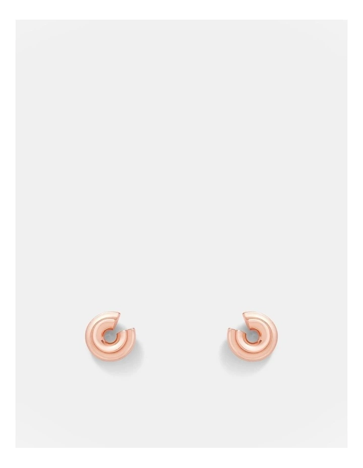 Lets Groove Stud Earrings in Rose Gold