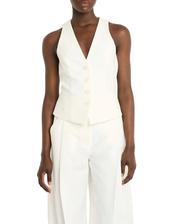 Rosado Vest in Ivory