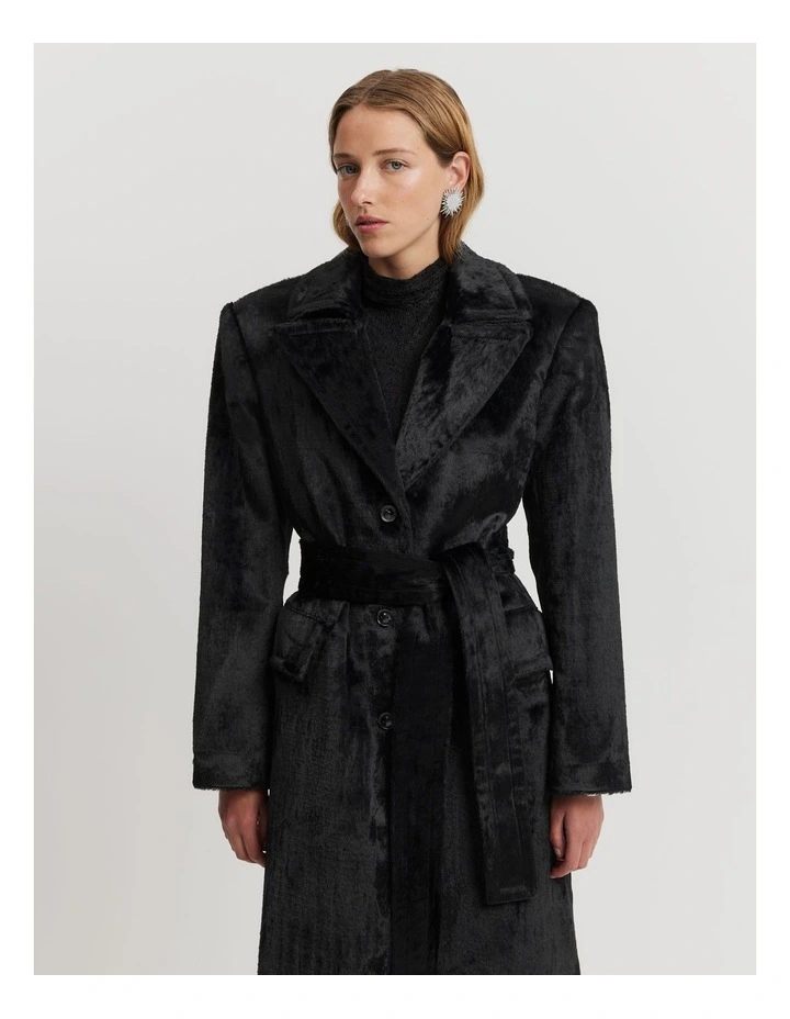 Velvet Coat in Black