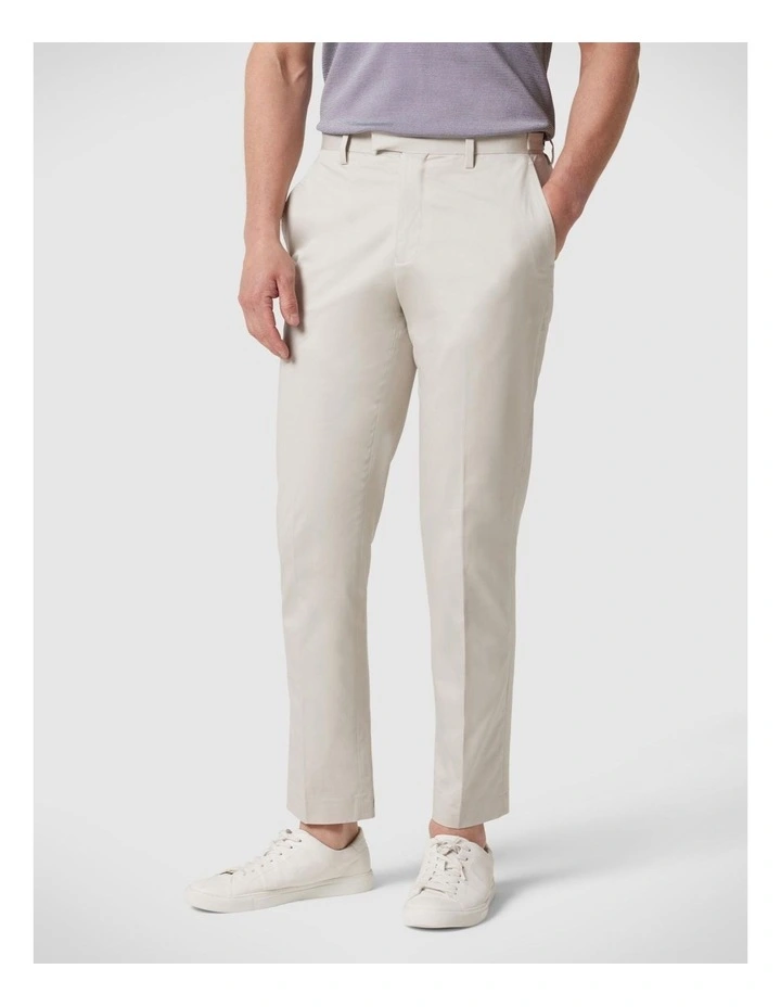 Slim Stretch Tailored Dress Pants in Bone
