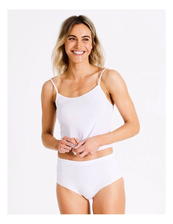 Organic Cotton Full Brief in White