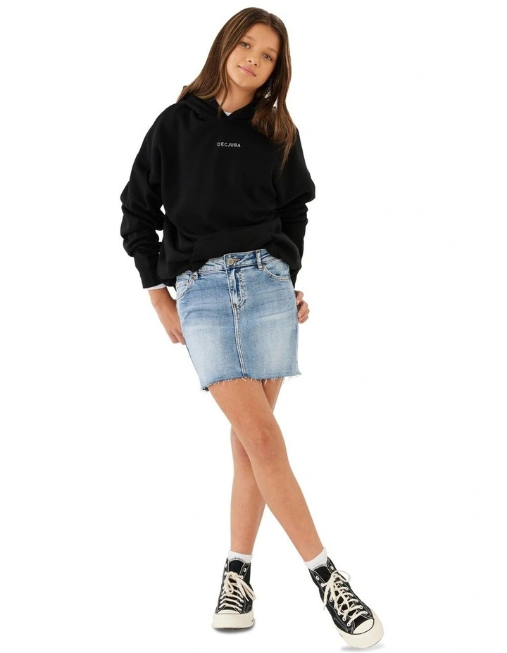 Ally Denim Skirt in Pale Indigo