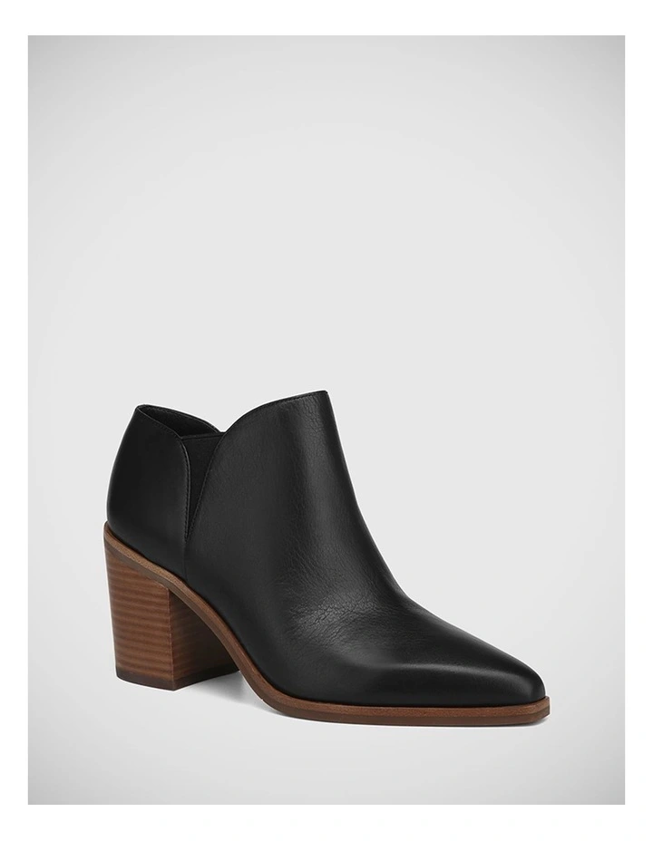 Presli Leather Ankle Boot in Black