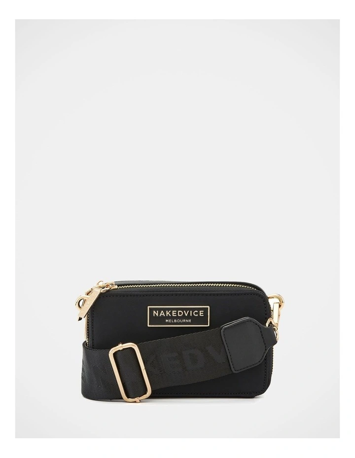 The Lexie Nylon Bag In Black/Gold