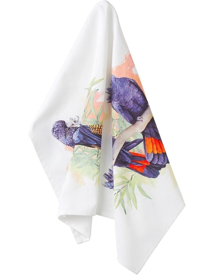 Katherine Castle Cockatoo Bird Life Tea Towel 50x70cm in Mixed Colours