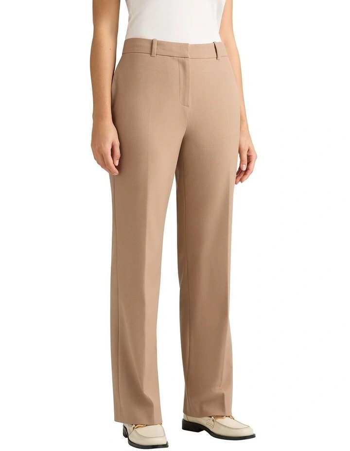 Manuela Wool Blend Pant in Sandalwood