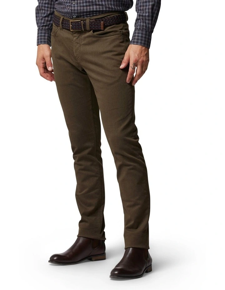 Motion Melange Straight Fit Jean Short Leg Nutmeg