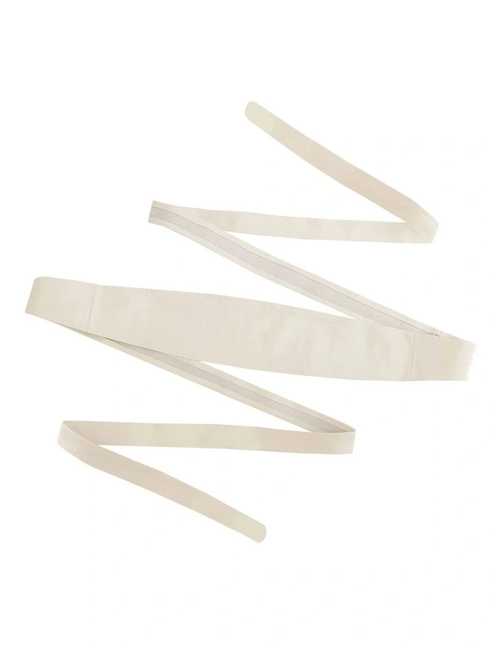 Odyssey Soft Wrap Leather Belt in Cream