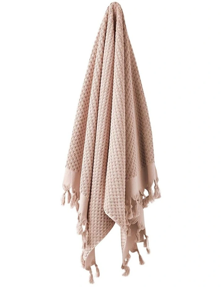 Milos Bath Towel Range in Pink Clay