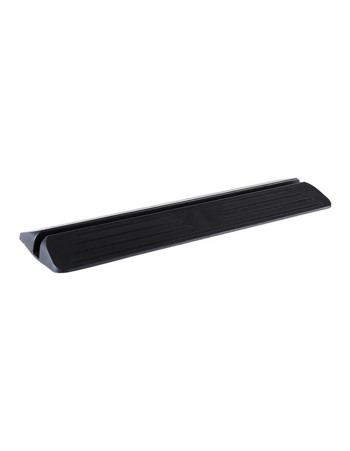 Baby Safety Gate and Pet Barrier Adjustable Door Support Ramp in Black
