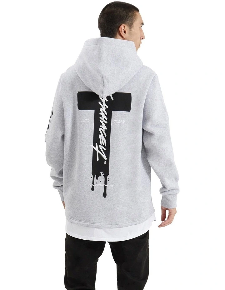 Silverthorne Hooded Dual Curved Sweater in Grey