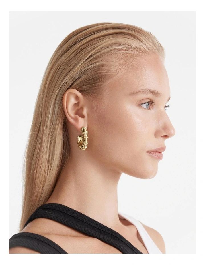Serenno Hoop Earrings in Gold