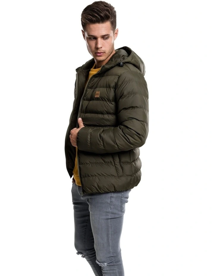 Hooded Bubble Jacket in Green