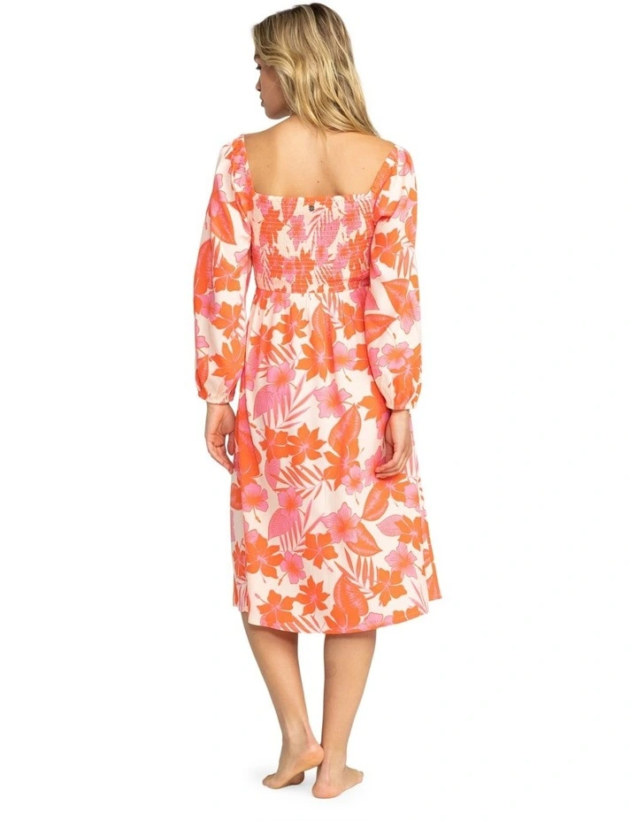 Sunshine Spirit Midi Dress in Orange