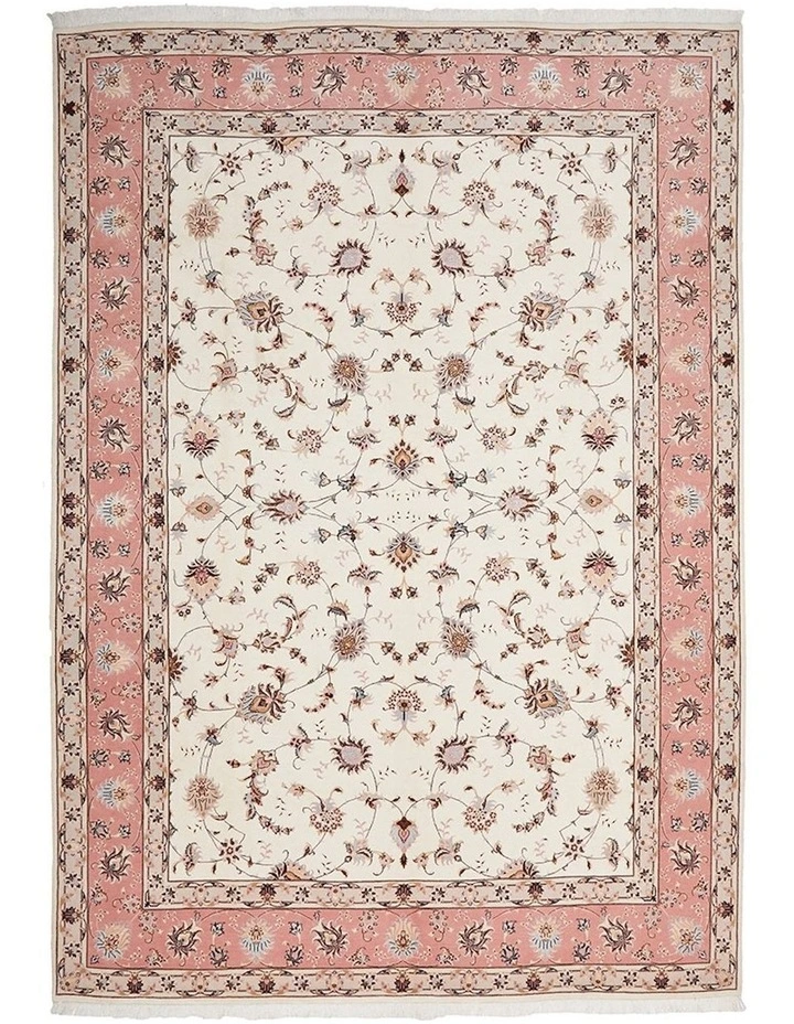 Persian Handmade Tabriz Raj Rug 360X248cm in Cream