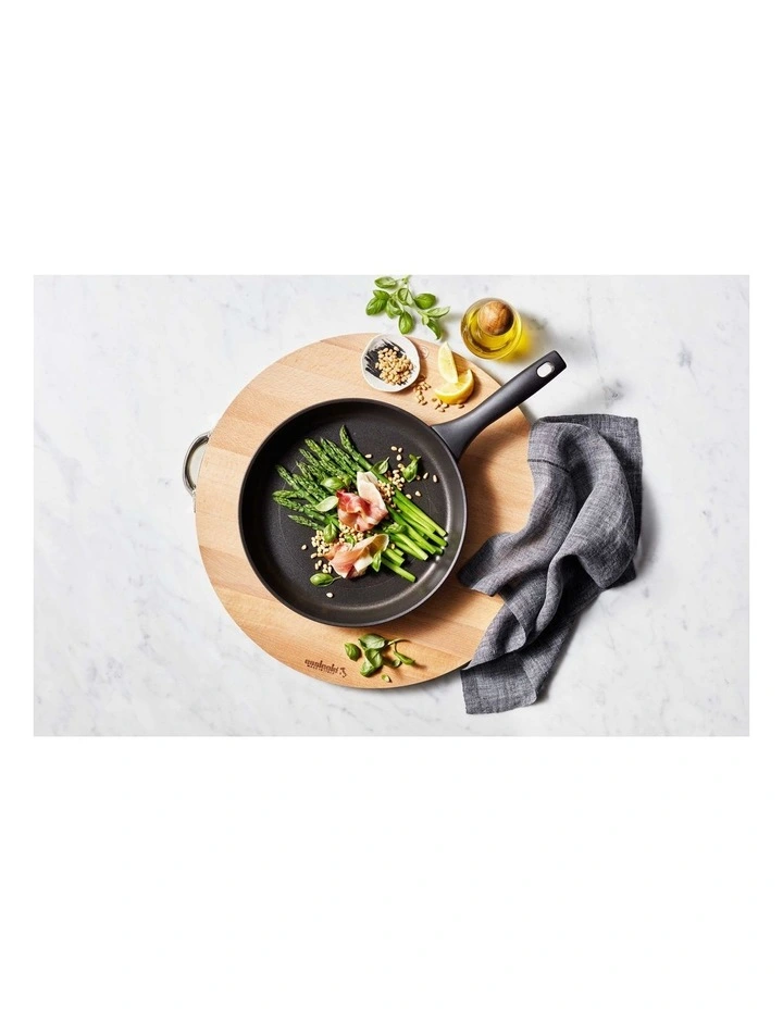 Per Domani Nonstick Induction Open Skillet 24cm in Black