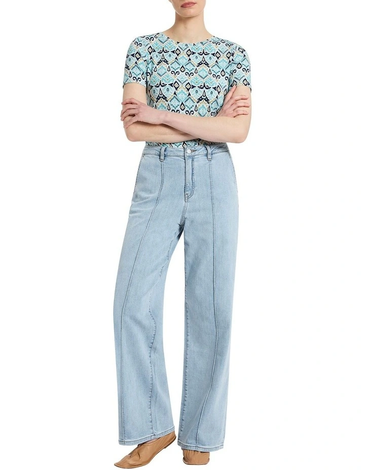 Ramona Bamboo Tee in Mint Multi