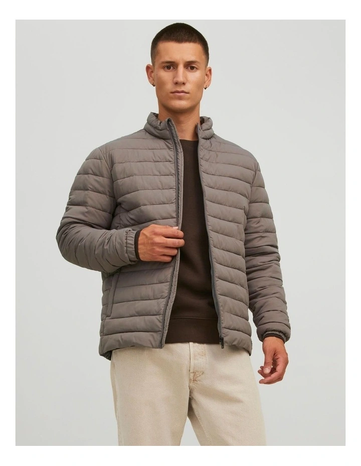 Recycled Puffer Jacket in Light Brown