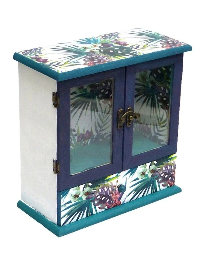 Craft Mini Wooden Cabinet with Drawer 10x22cm in Beige