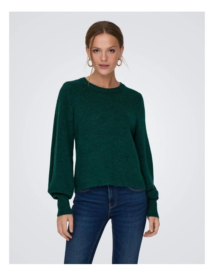 Silly Crew Neck Knit Jumper in Grey