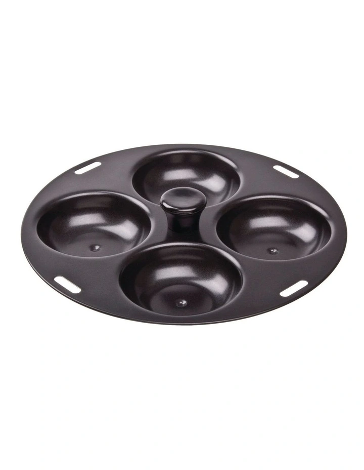 Non-Stick 4 Cup Egg Poacher in Black