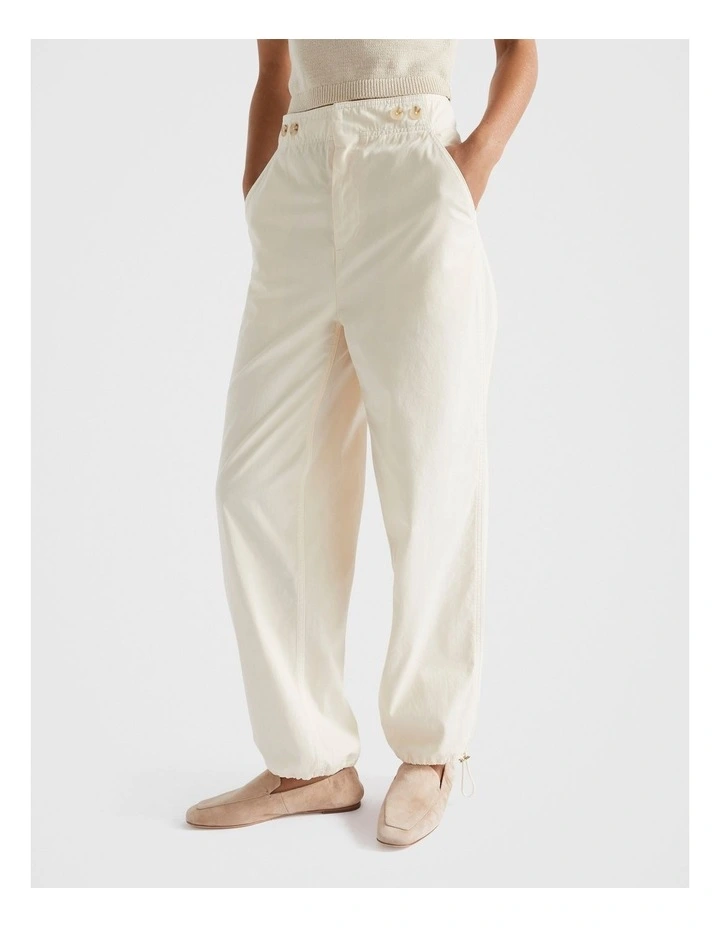 Cotton Cargo Pant in Cream