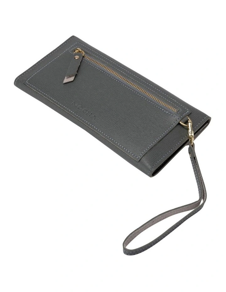 Mikaela Long Wallet in Grey