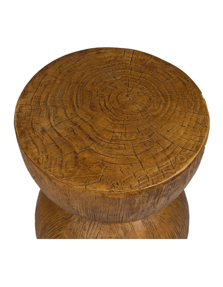 Hourglass Shape Coffee Side Table 40cm in Brown