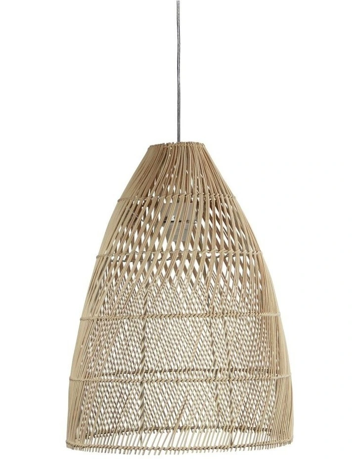 Oden Natural Rattan Shade E27 38cm