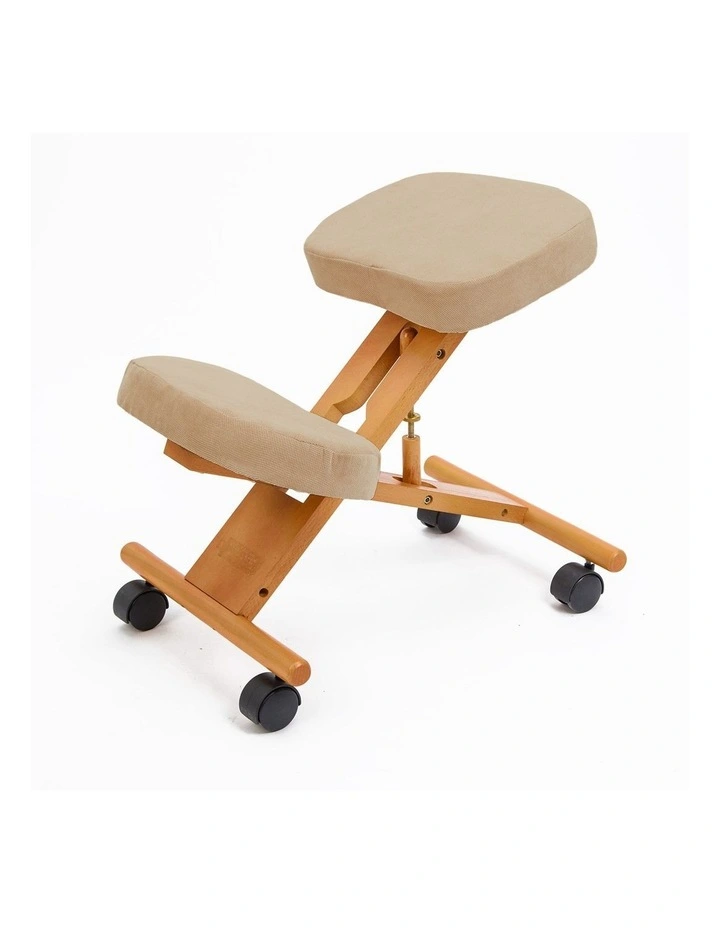 Ergonomic Adjustable Kneeling Chair in Beige