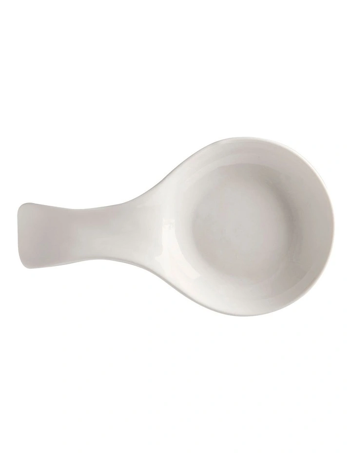Basics 23cm Round Spoon Rest in White