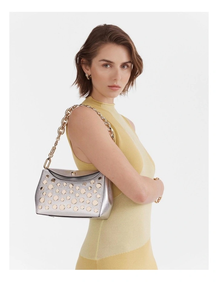 Glisten Clutch Bag in Silver