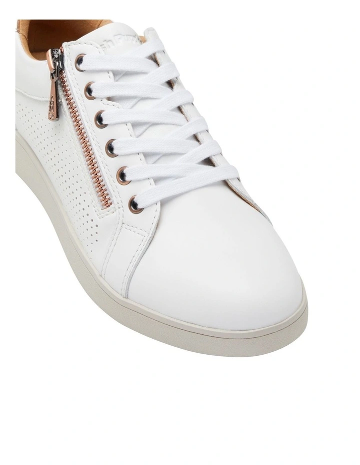 Mimosa Perf Sneaker in White/Copper