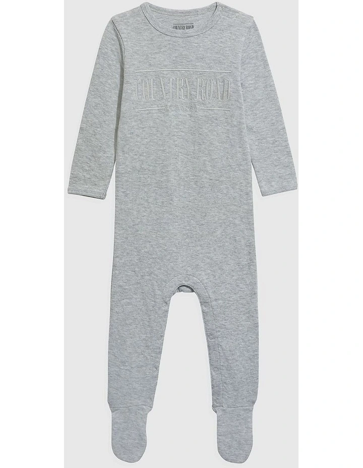 Unisex Organically Grown Cotton Heritage Jumpsuit in Light Grey Marle
